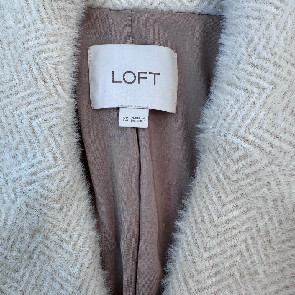 LOFT Textured Cream Overcoat - Picture 4 of 4